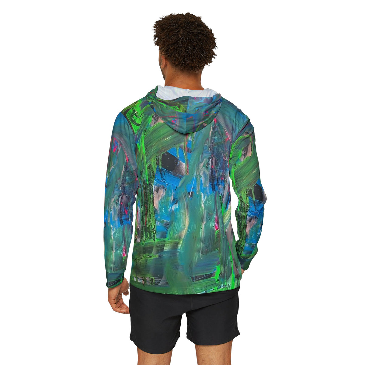 Jungle Mist | Men's Wearable Art Sports Warmup Hoodie by KYSCOMA