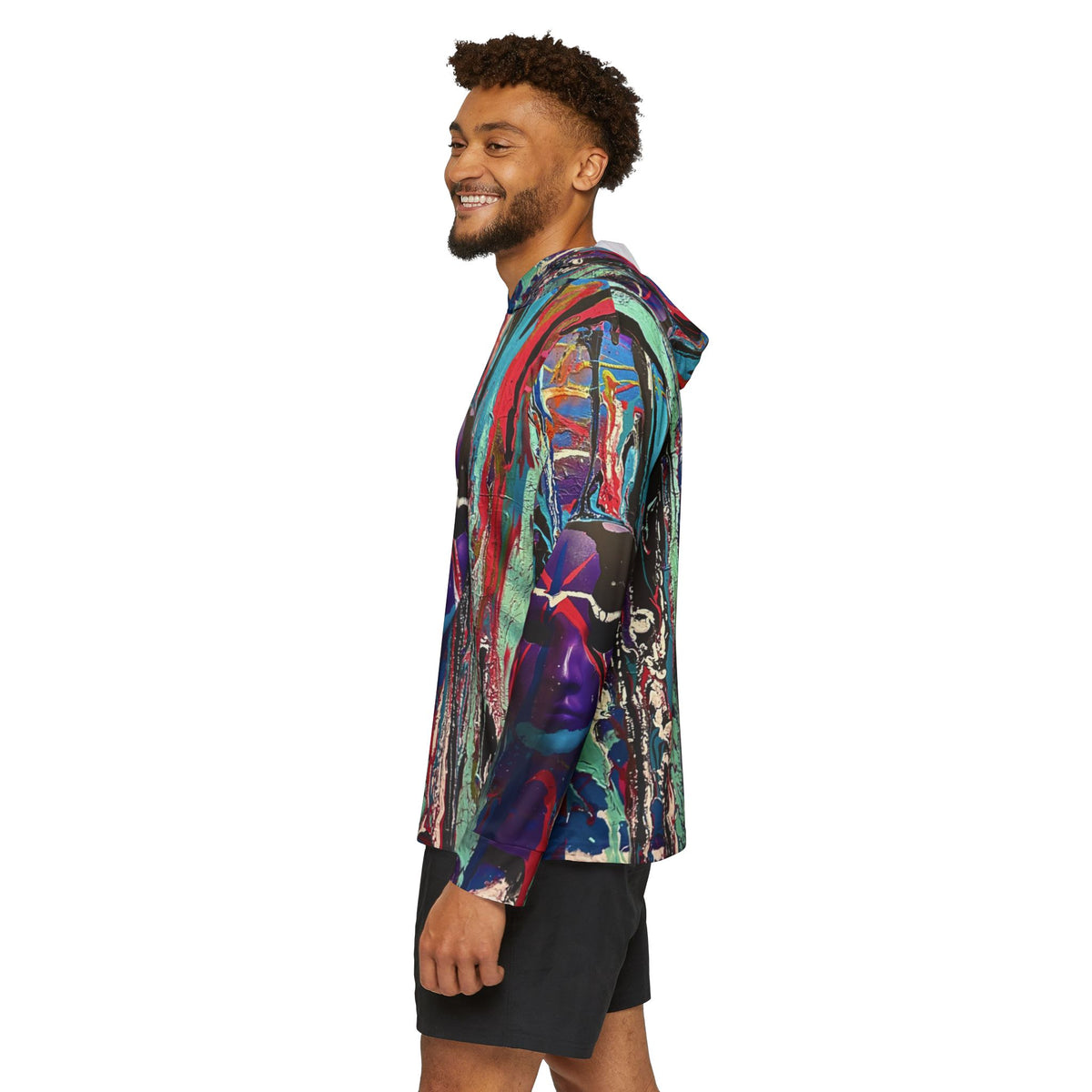 Code Purple | Abstract Mask Hoodie