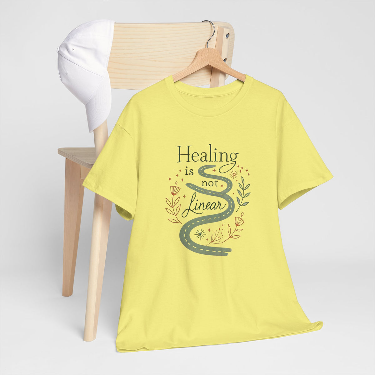 Healing is Not Linear, Comfortable, Unisex Heavy Cotton