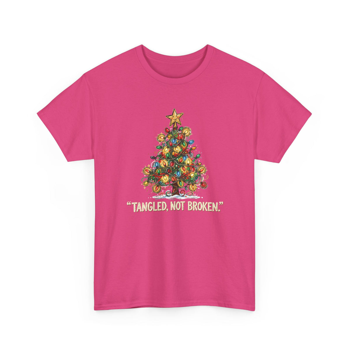 Tangled, Not Broken — Christmas Lights Tee