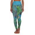 Jungle Mist Solid Belt High Waisted Yoga Leggings (AOP)