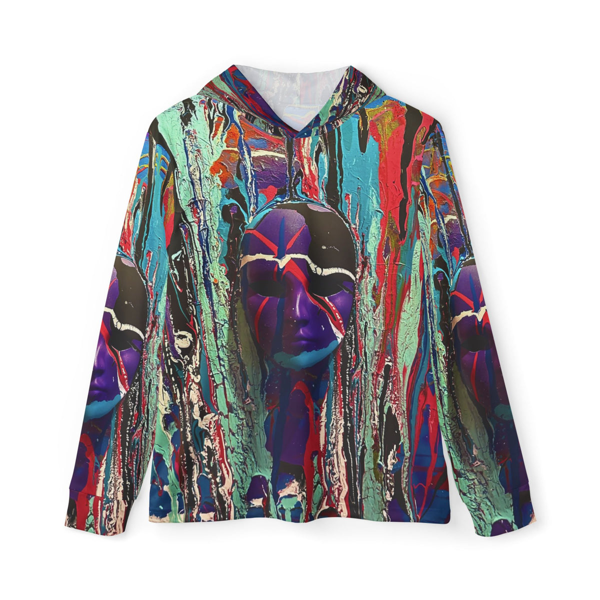 Code Purple | Abstract Mask Hoodie