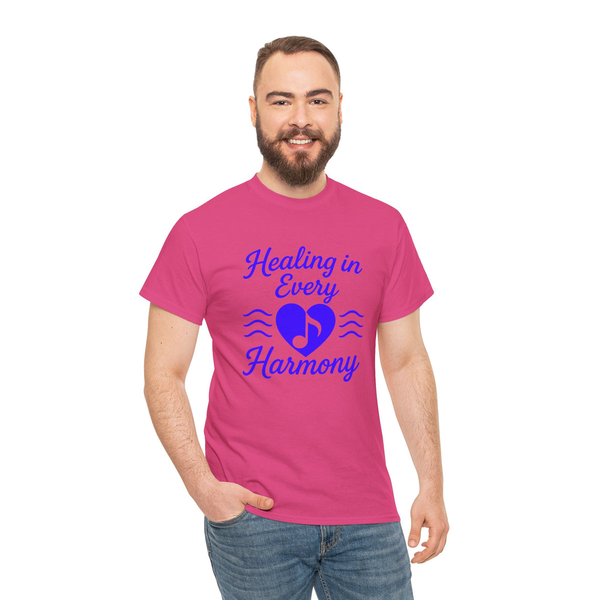 Healing in Every Harmony, Comfortable, Unisex, Heavy Cotton Tee