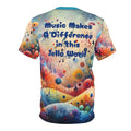 Music Makes A Difference Unisex Cut & Sew Tee (AOP)