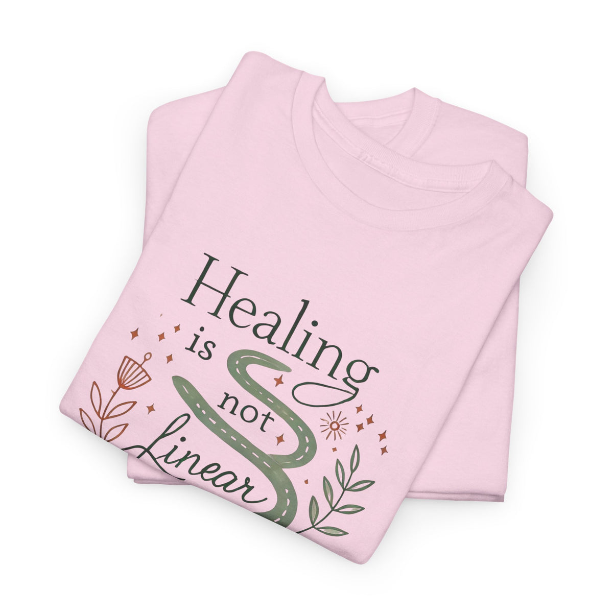 Healing is Not Linear, Comfortable, Unisex Heavy Cotton