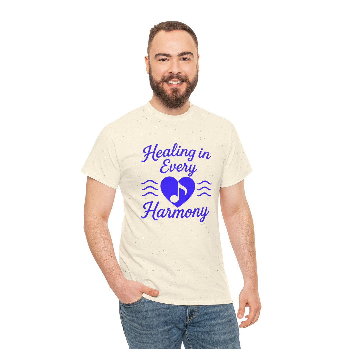 Healing in Every Harmony, Comfortable, Unisex, Heavy Cotton Tee
