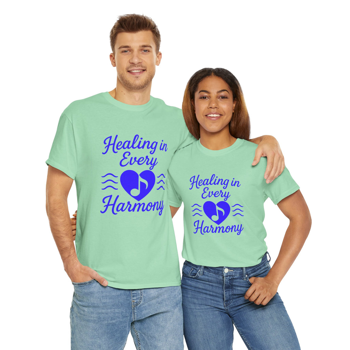 Healing in Every Harmony, Comfortable, Unisex, Heavy Cotton Tee