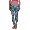 Mint and Berry Solid Belt High Waisted Yoga Leggings (AOP)