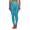 Jungle Mist Turquoise High Waisted Yoga Leggings (AOP)