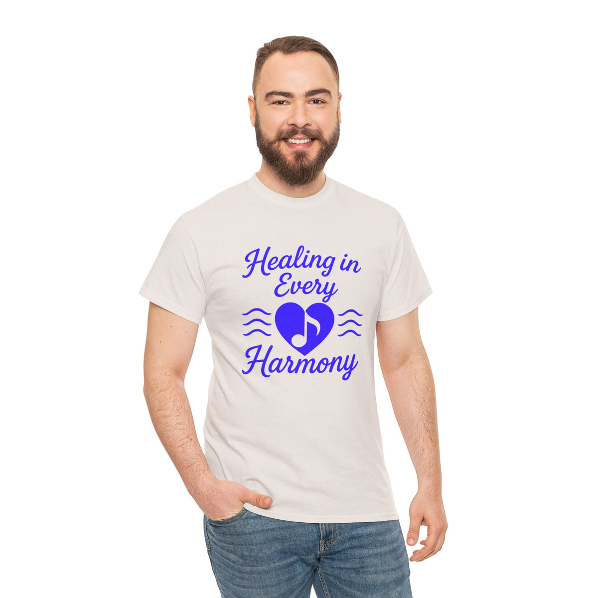 Healing in Every Harmony, Comfortable, Unisex, Heavy Cotton Tee