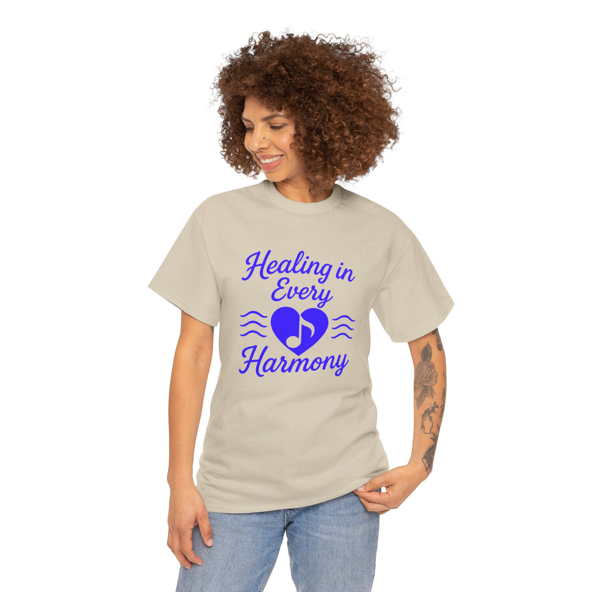 Healing in Every Harmony, Comfortable, Unisex, Heavy Cotton Tee