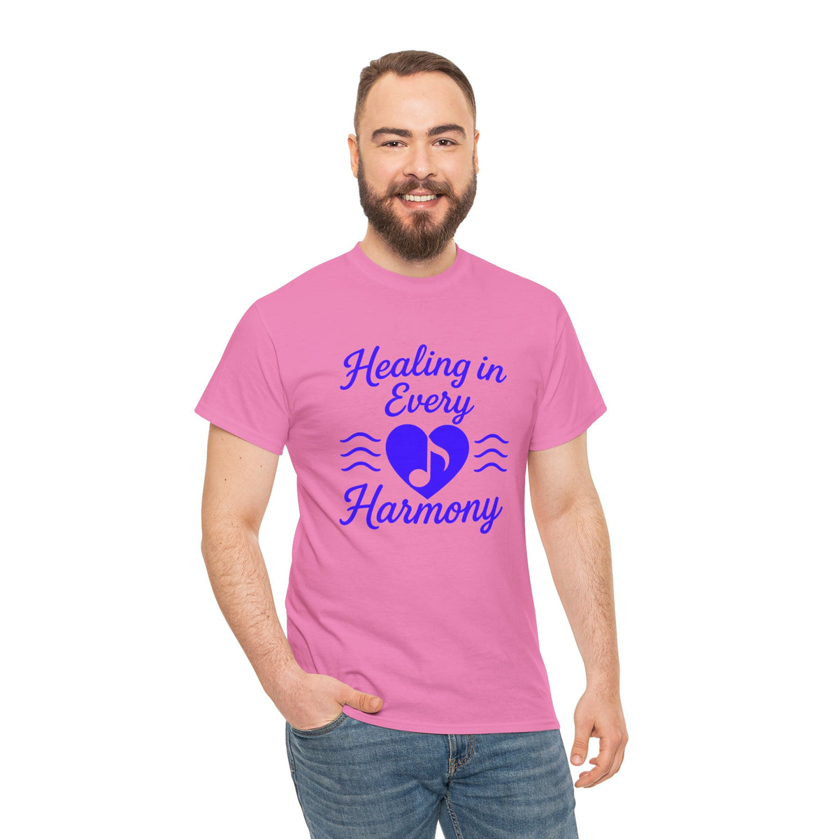 Healing in Every Harmony, Comfortable, Unisex, Heavy Cotton Tee