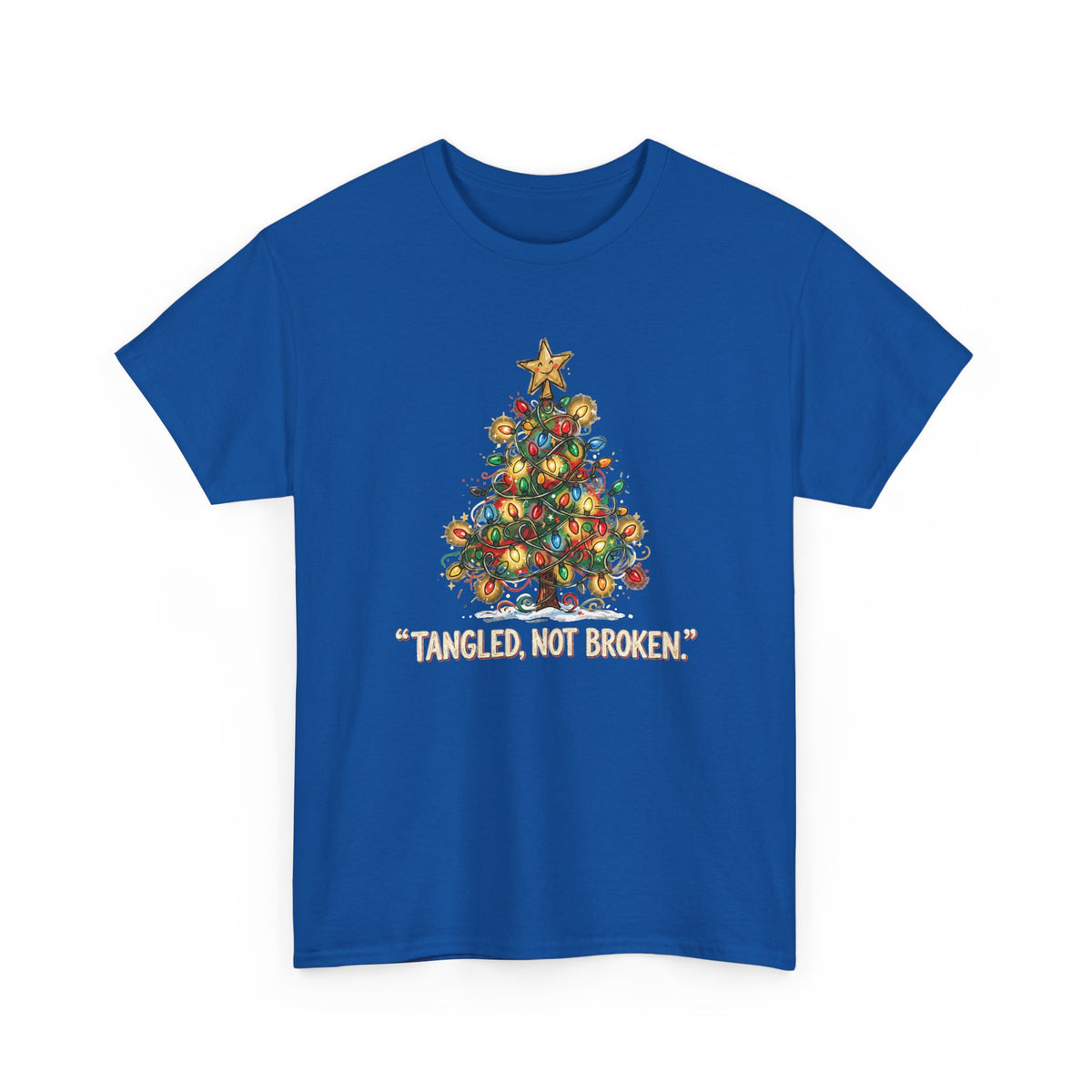 Tangled, Not Broken — Christmas Lights Tee