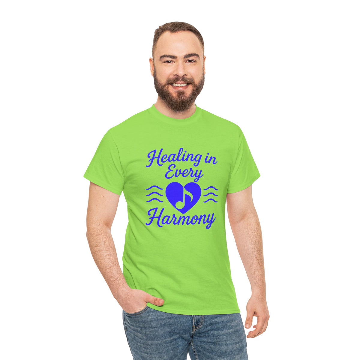 Healing in Every Harmony, Comfortable, Unisex, Heavy Cotton Tee