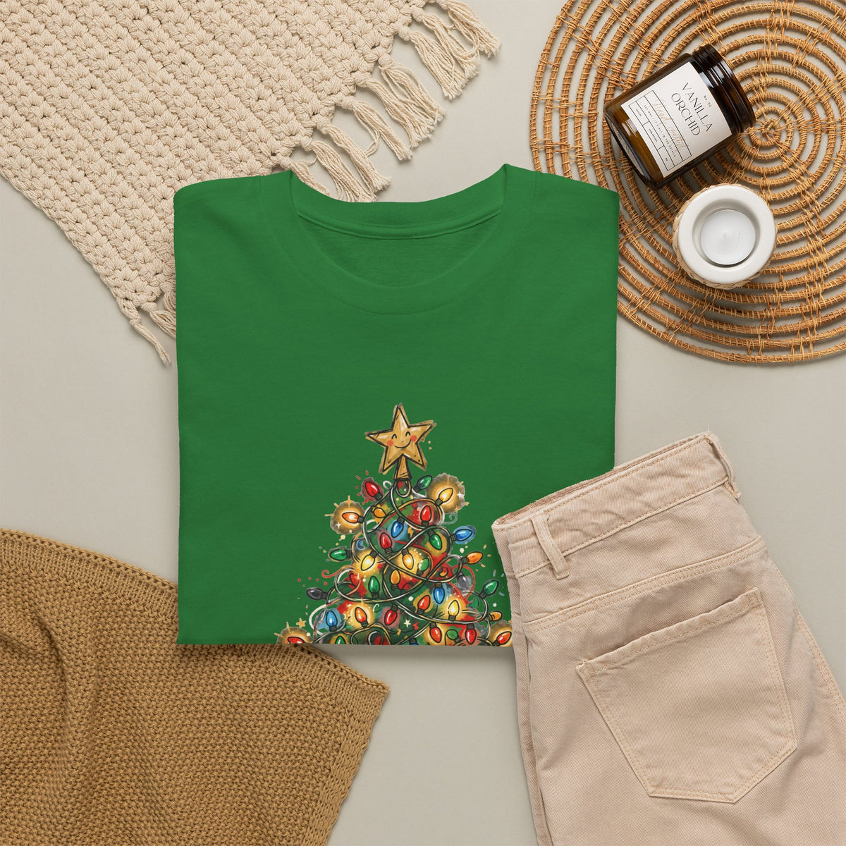 Tangled, Not Broken — Christmas Lights Tee