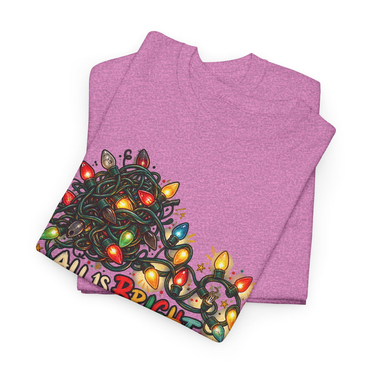 All Is Bright… Eventually — Christmas Lights Tee