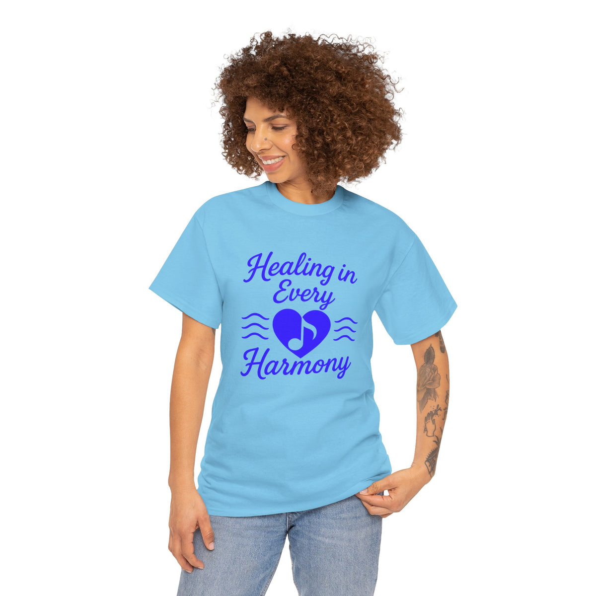 Healing in Every Harmony, Comfortable, Unisex, Heavy Cotton Tee
