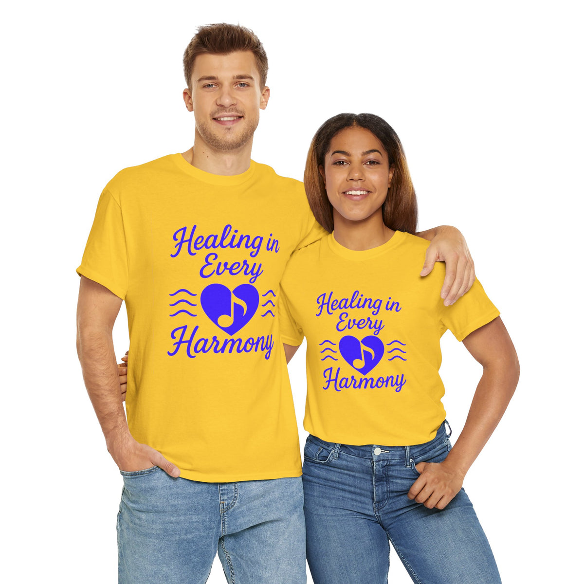 Healing in Every Harmony, Comfortable, Unisex, Heavy Cotton Tee