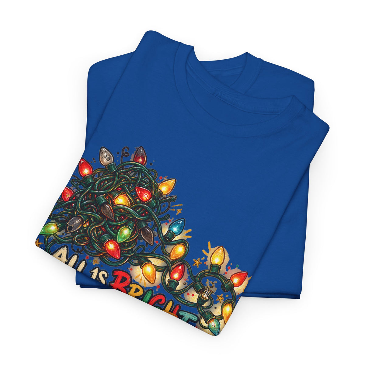 All Is Bright… Eventually — Christmas Lights Tee