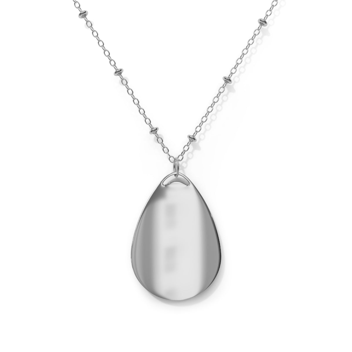 Inspirational Anxiety Battle Oval Necklace - Stylish Mental Health Jewelry