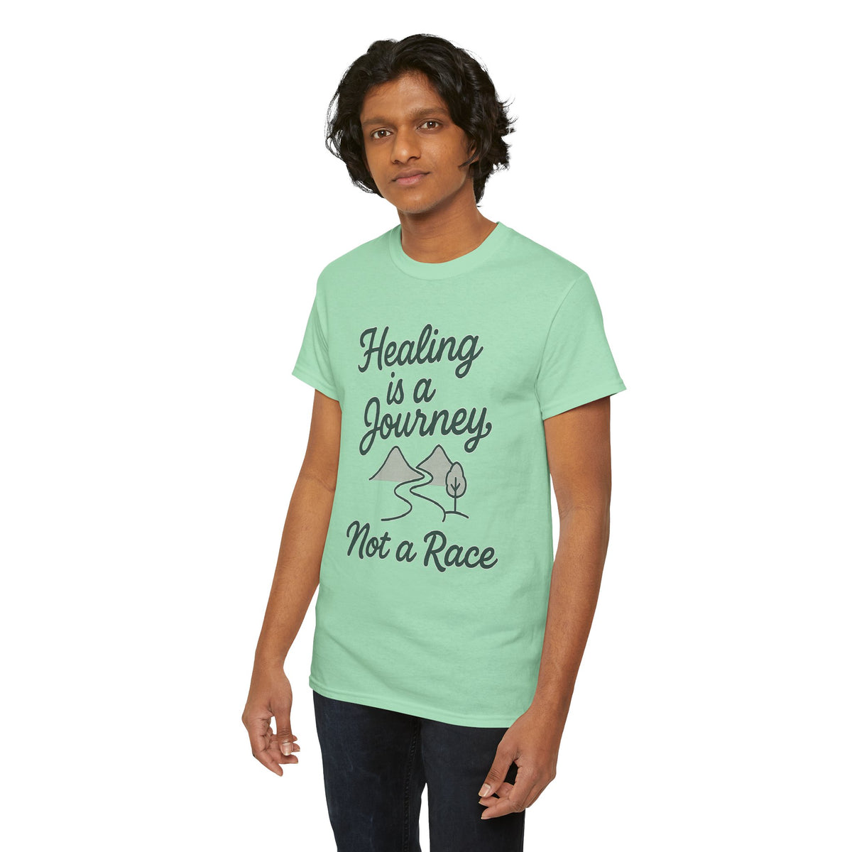 Healing is a Journey, Not a Race, Comfortable, Unisex, Inspirational T-Shirt