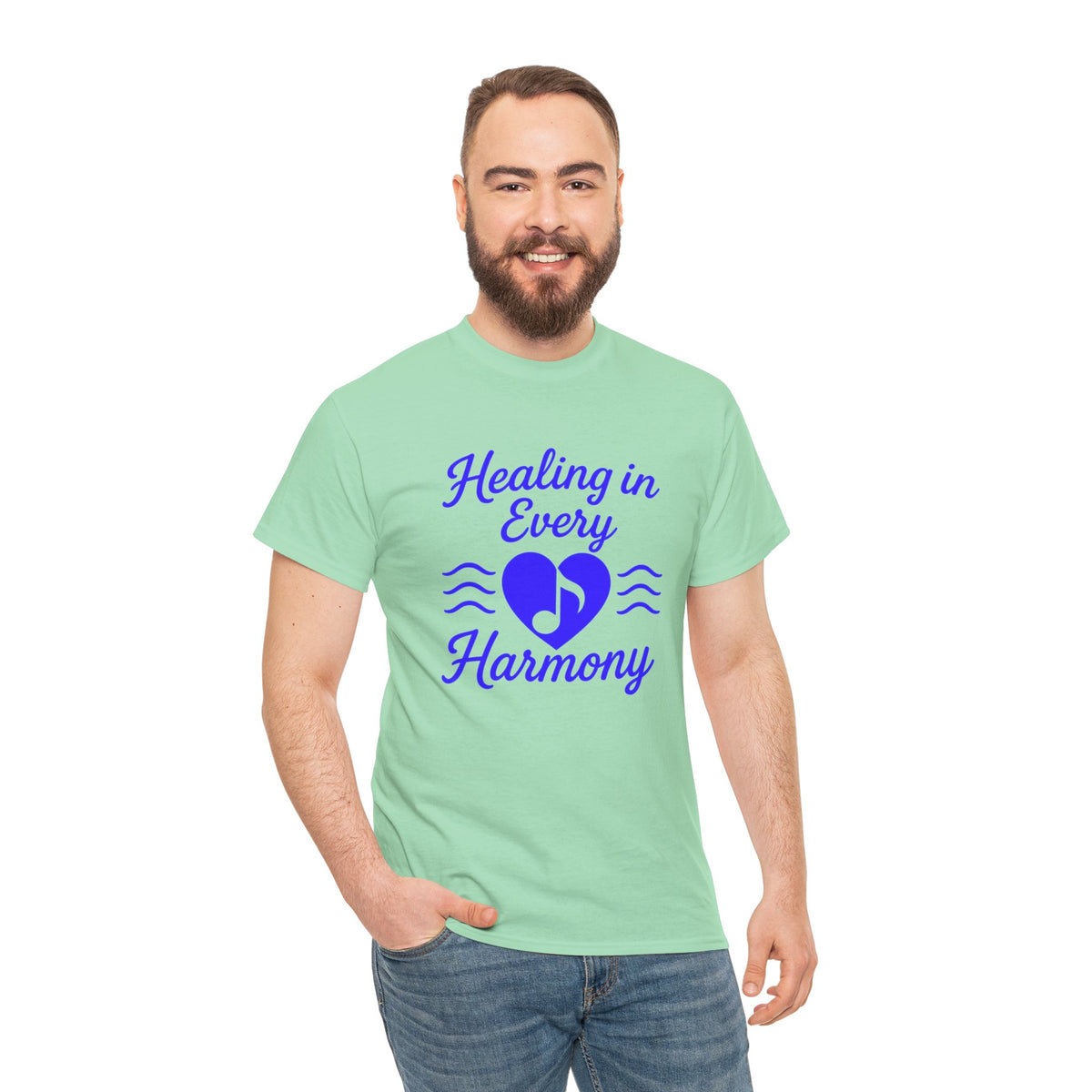 Healing in Every Harmony, Comfortable, Unisex, Heavy Cotton Tee