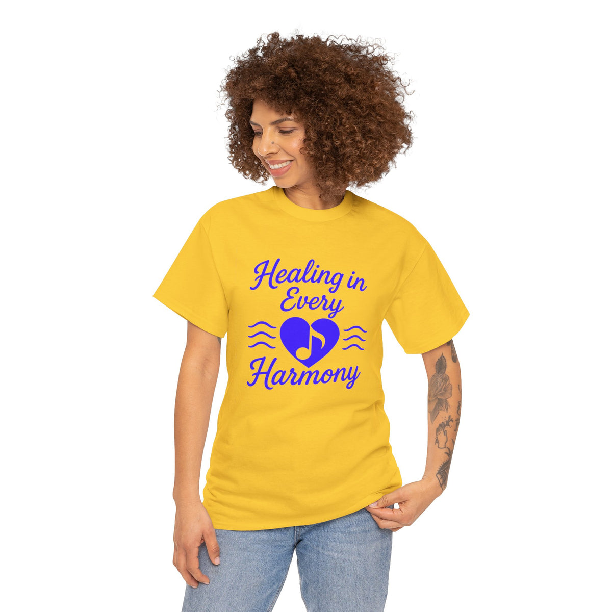 Healing in Every Harmony, Comfortable, Unisex, Heavy Cotton Tee