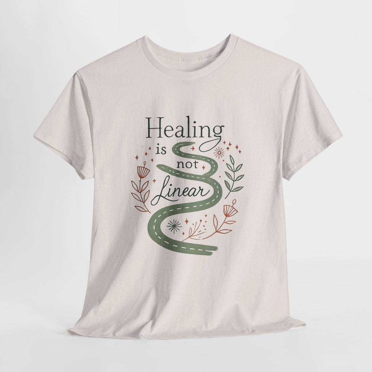 Healing is Not Linear, Comfortable, Unisex Heavy Cotton