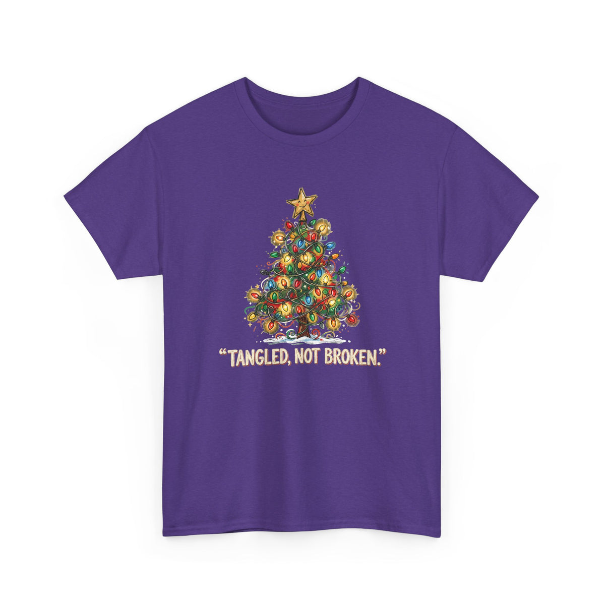 Tangled, Not Broken — Christmas Lights Tee