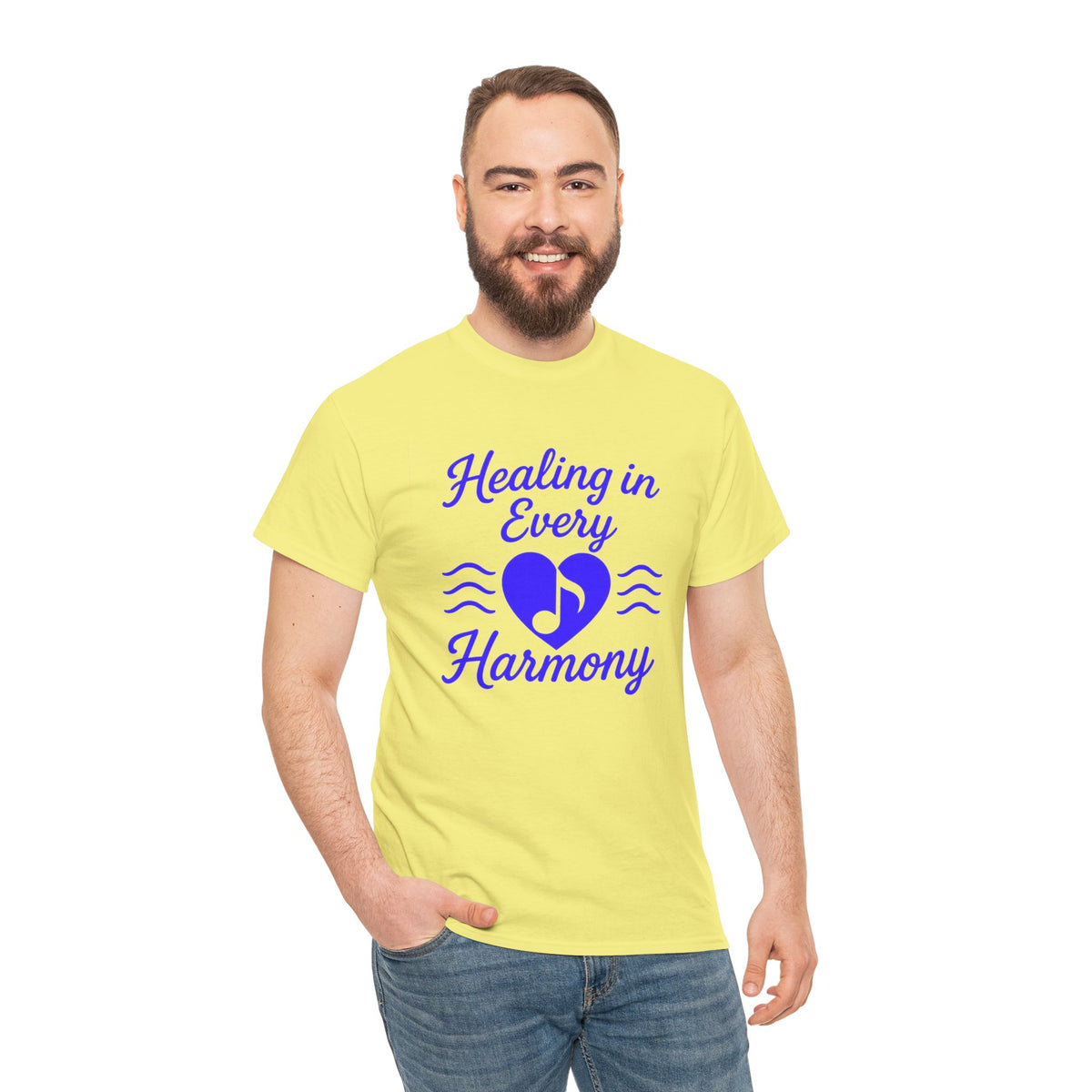 Healing in Every Harmony, Comfortable, Unisex, Heavy Cotton Tee