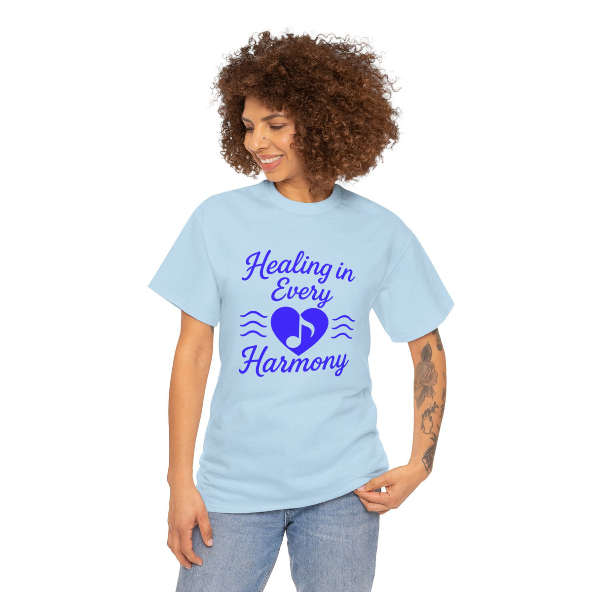 Healing in Every Harmony, Comfortable, Unisex, Heavy Cotton Tee