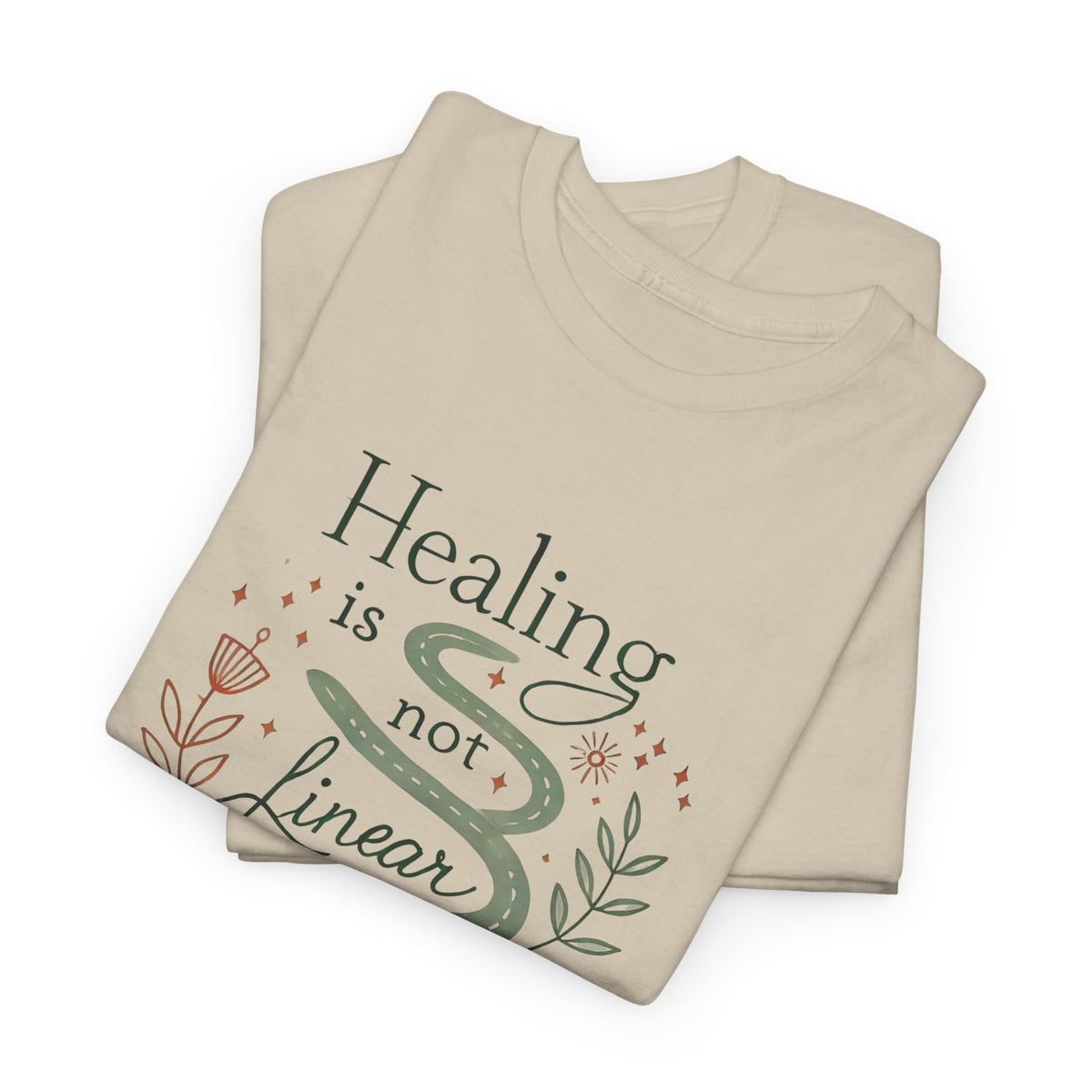 Healing is Not Linear, Comfortable, Unisex Heavy Cotton