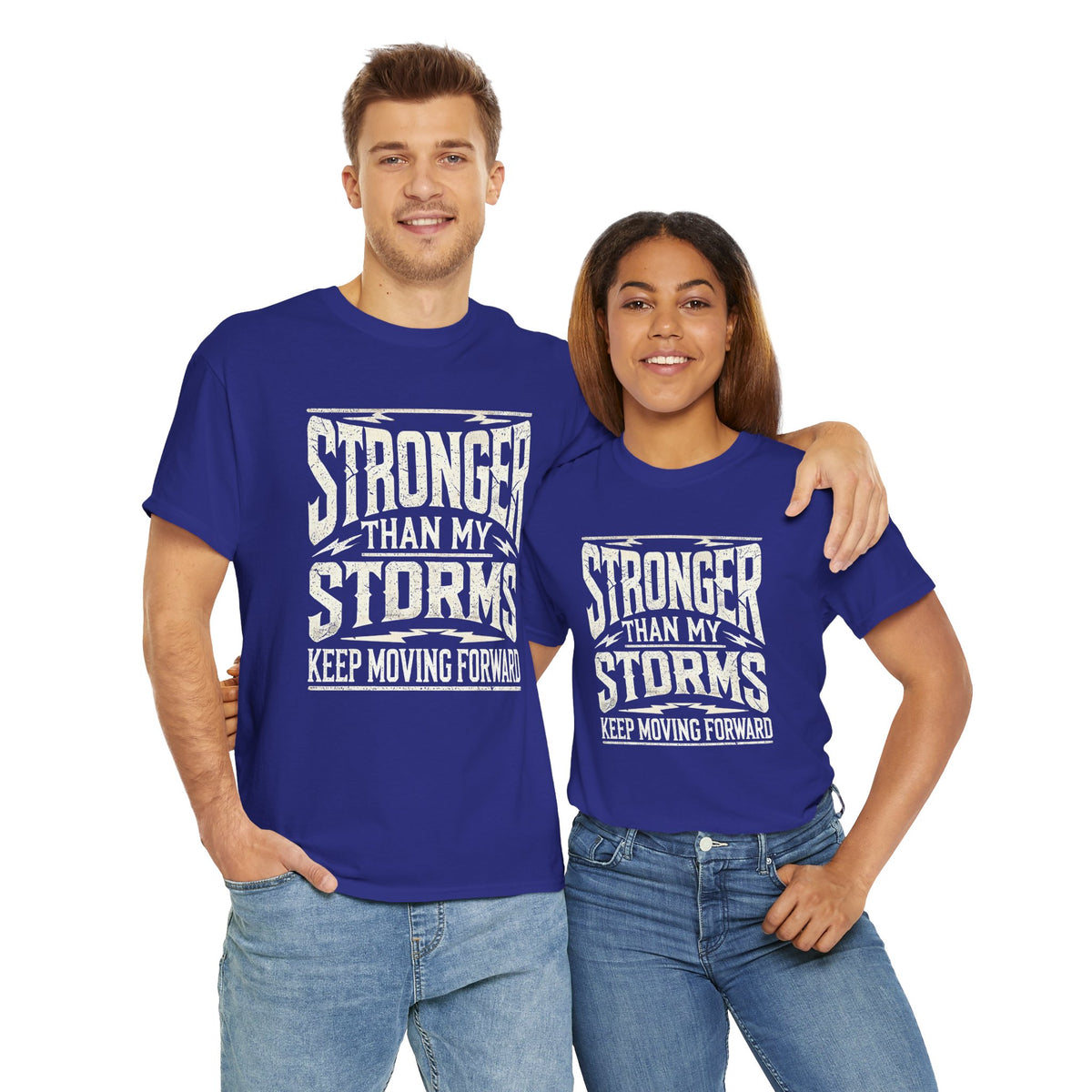 Stronger Than My Storms, Comfortable, Unisex, Heavy Cotton Tee