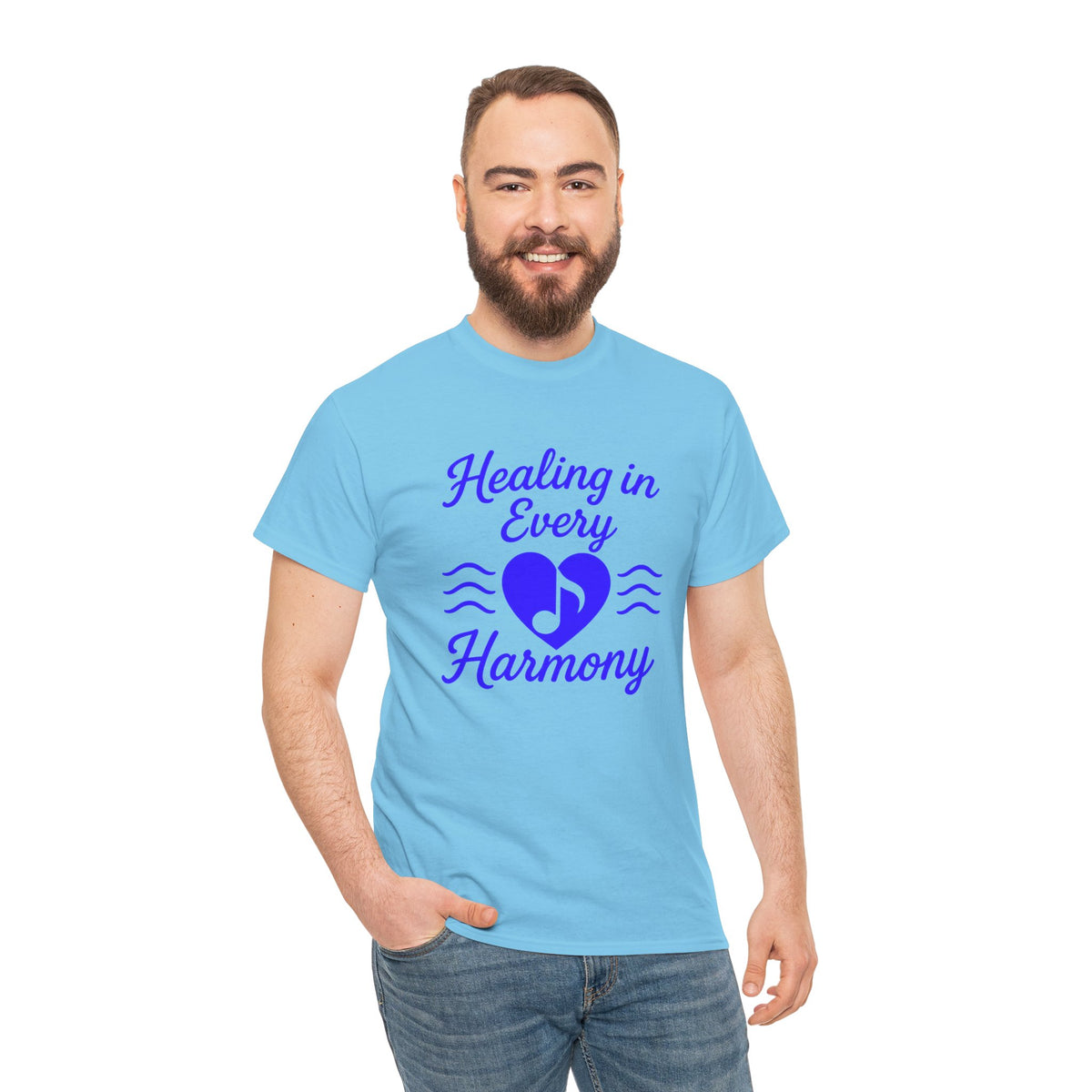 Healing in Every Harmony, Comfortable, Unisex, Heavy Cotton Tee