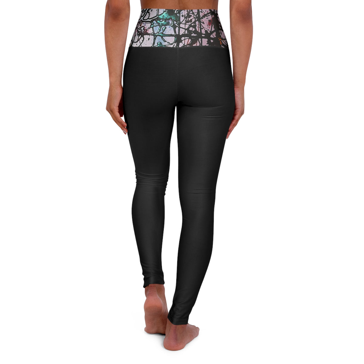 Homage to JP Black High Waisted Yoga Leggings (AOP)