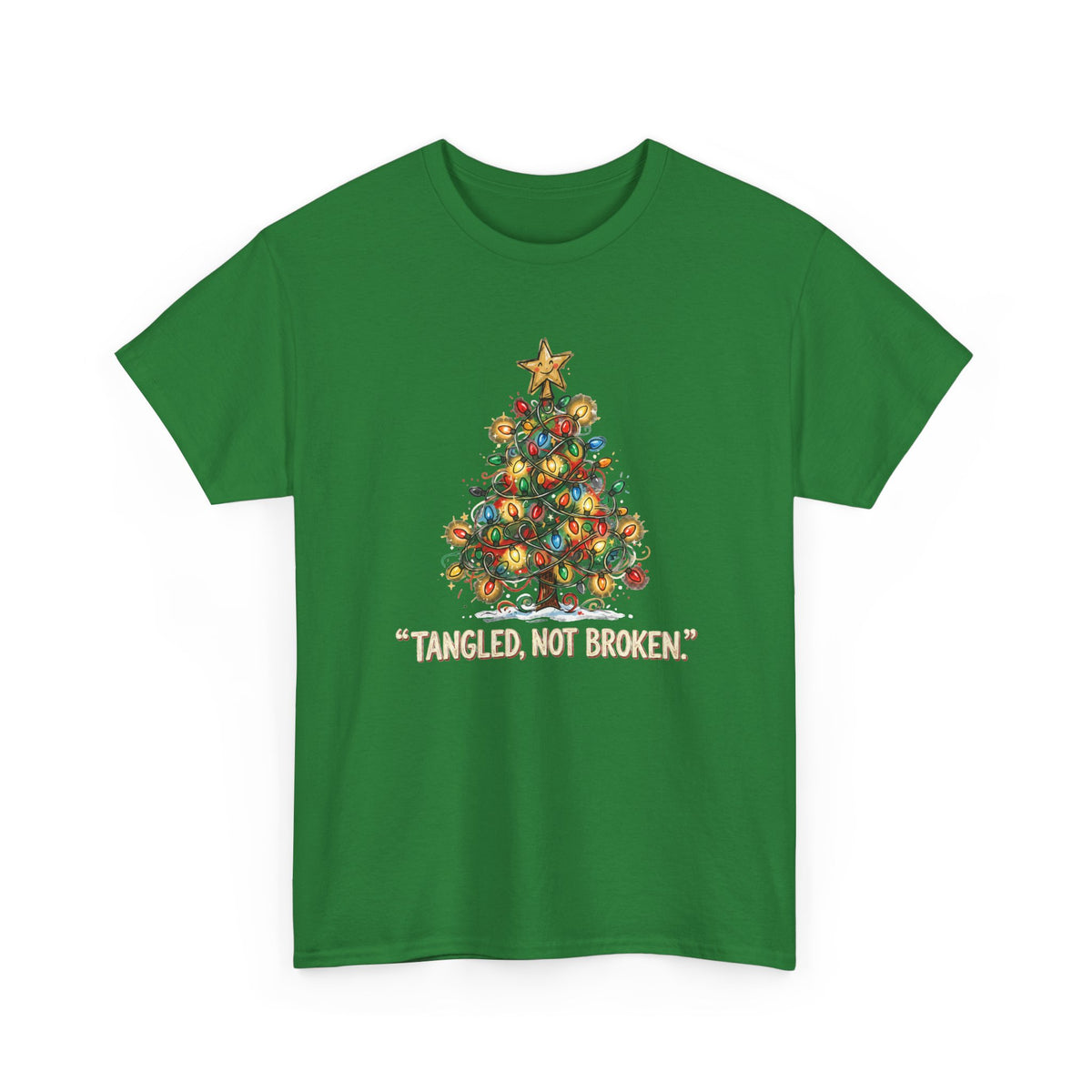 Tangled, Not Broken — Christmas Lights Tee
