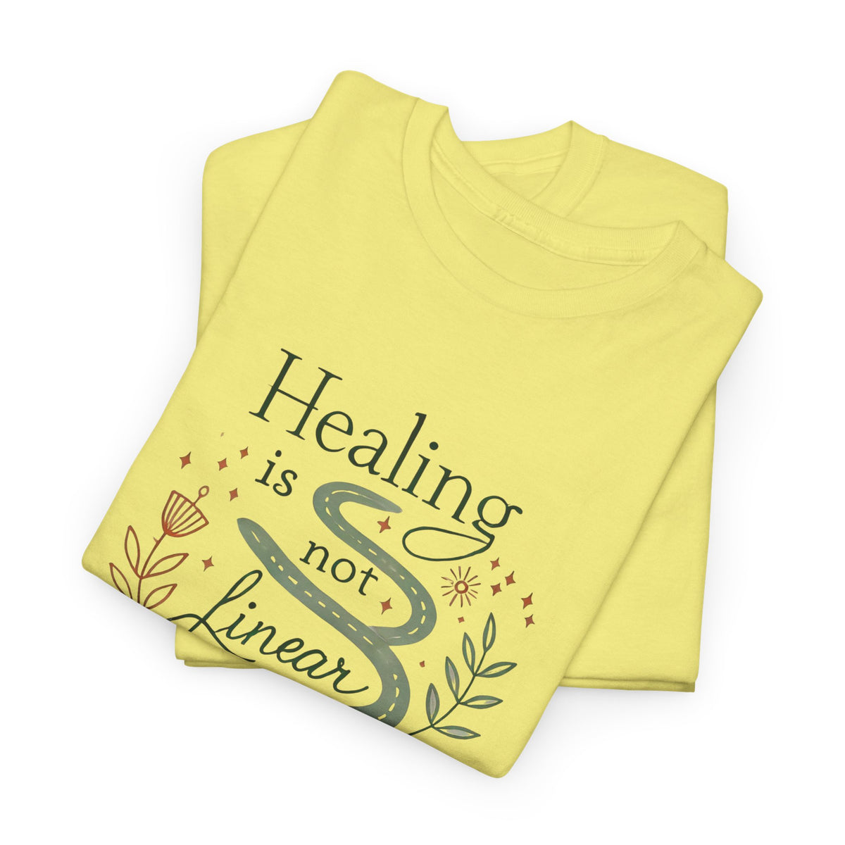 Healing is Not Linear, Comfortable, Unisex Heavy Cotton