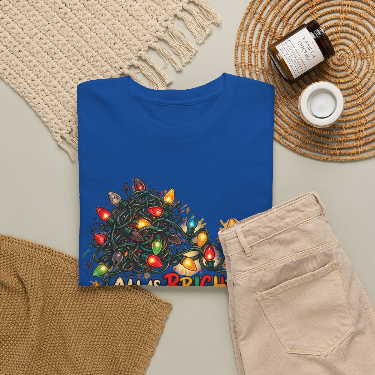 All Is Bright… Eventually — Christmas Lights Tee