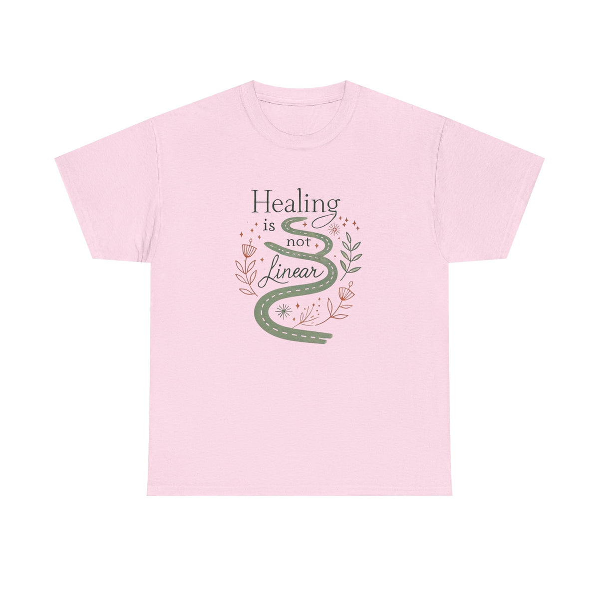 Healing is Not Linear, Comfortable, Unisex Heavy Cotton