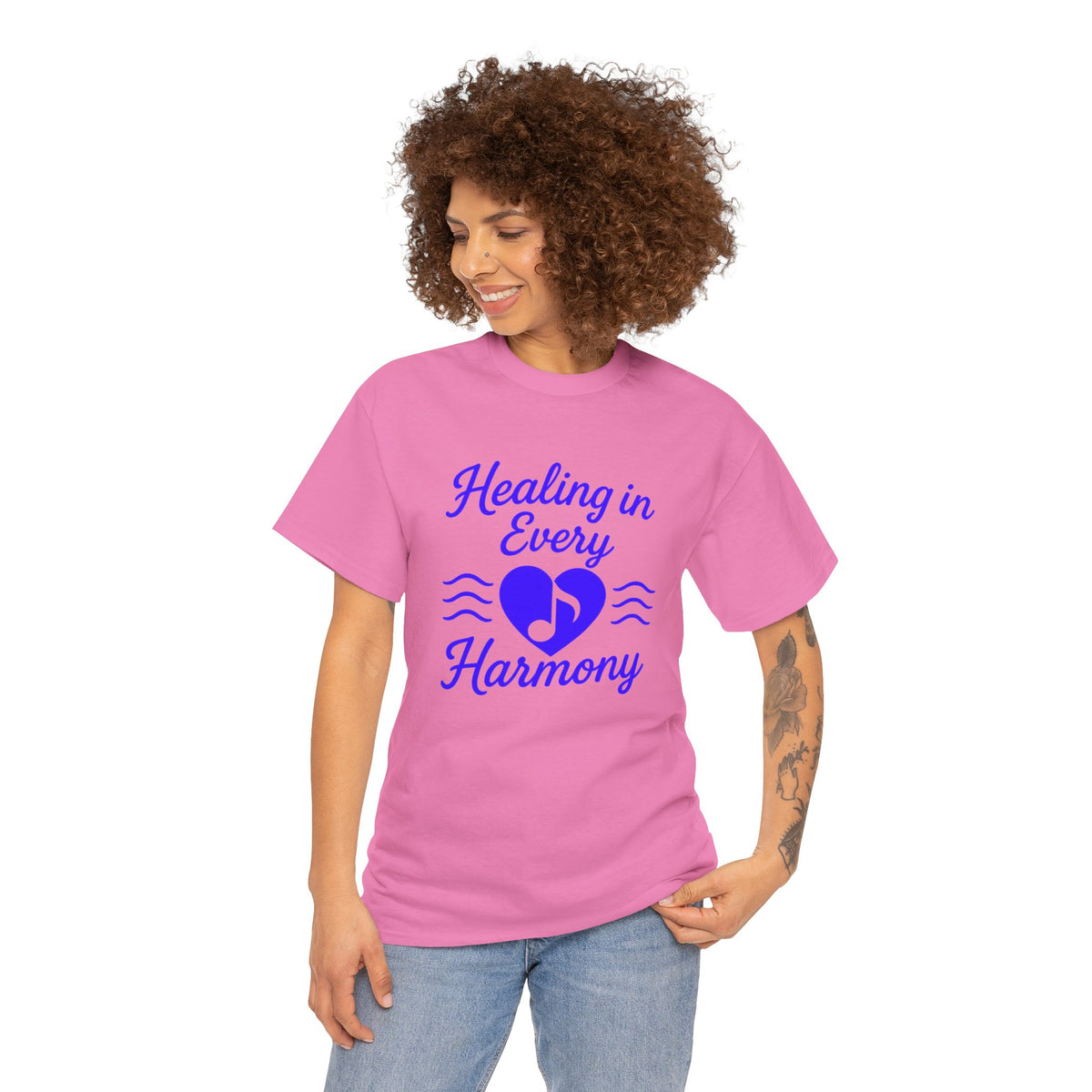 Healing in Every Harmony, Comfortable, Unisex, Heavy Cotton Tee