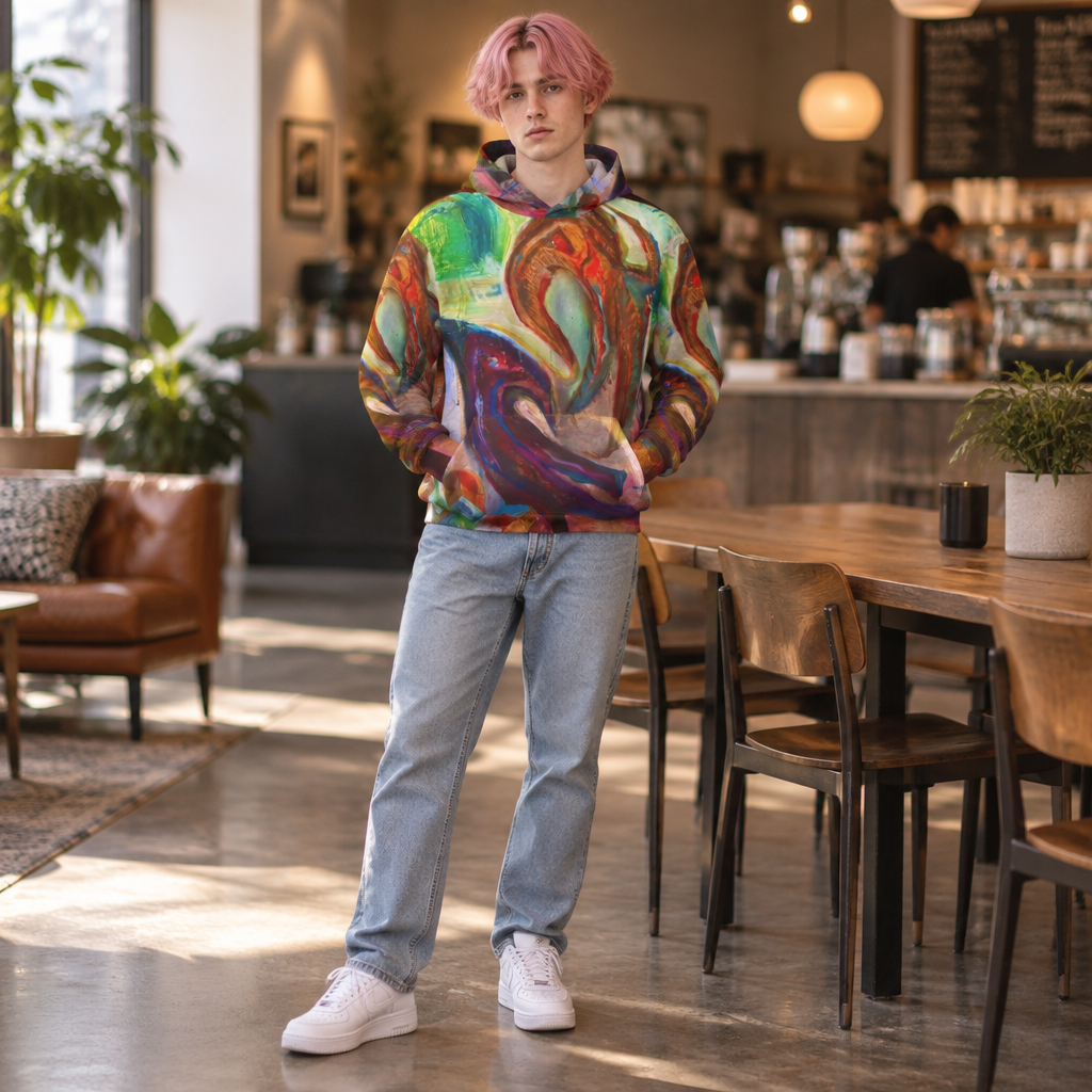 Alien Birdz | Men's Wearable Art Sports Warmup Hoodie