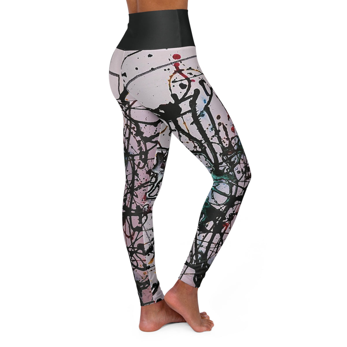 Homage to JP Solid Belt High Waisted Yoga Leggings (AOP)