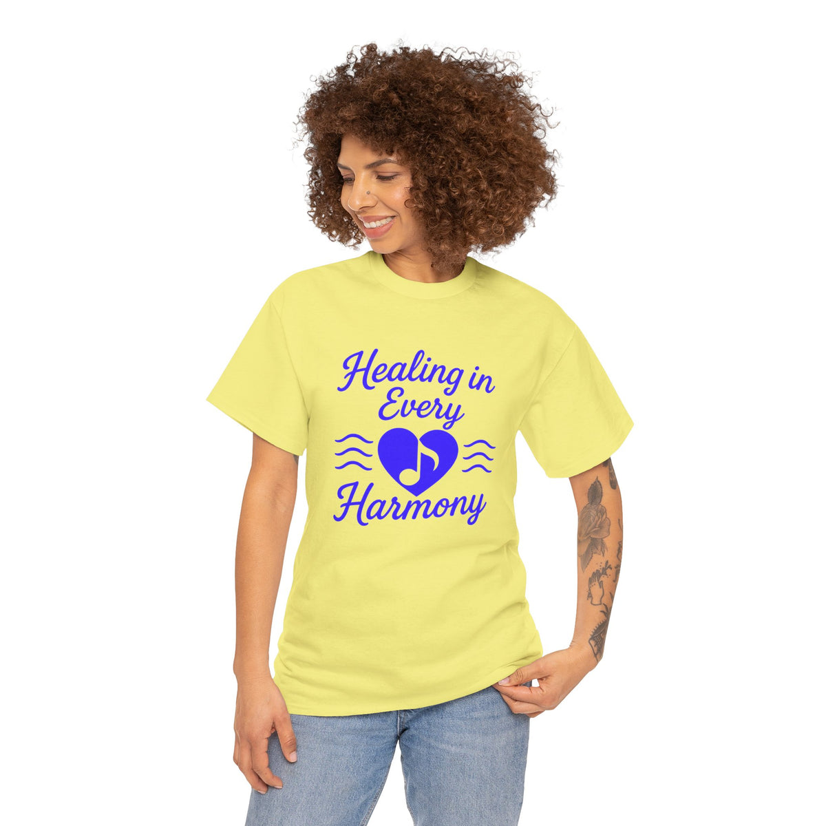 Healing in Every Harmony, Comfortable, Unisex, Heavy Cotton Tee