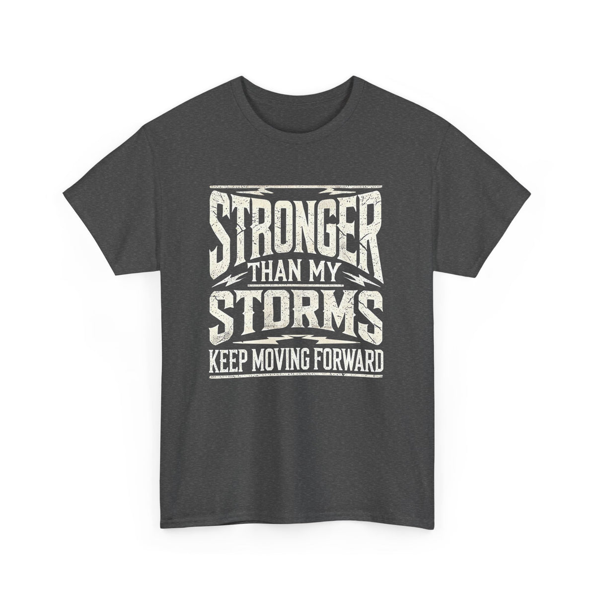 Stronger Than My Storms, Comfortable, Unisex, Heavy Cotton Tee