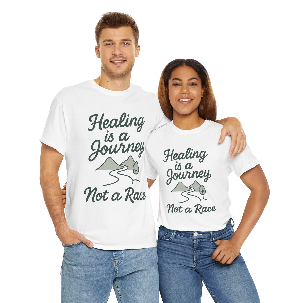 Healing is a Journey, Not a Race, Comfortable, Unisex, Inspirational T-Shirt