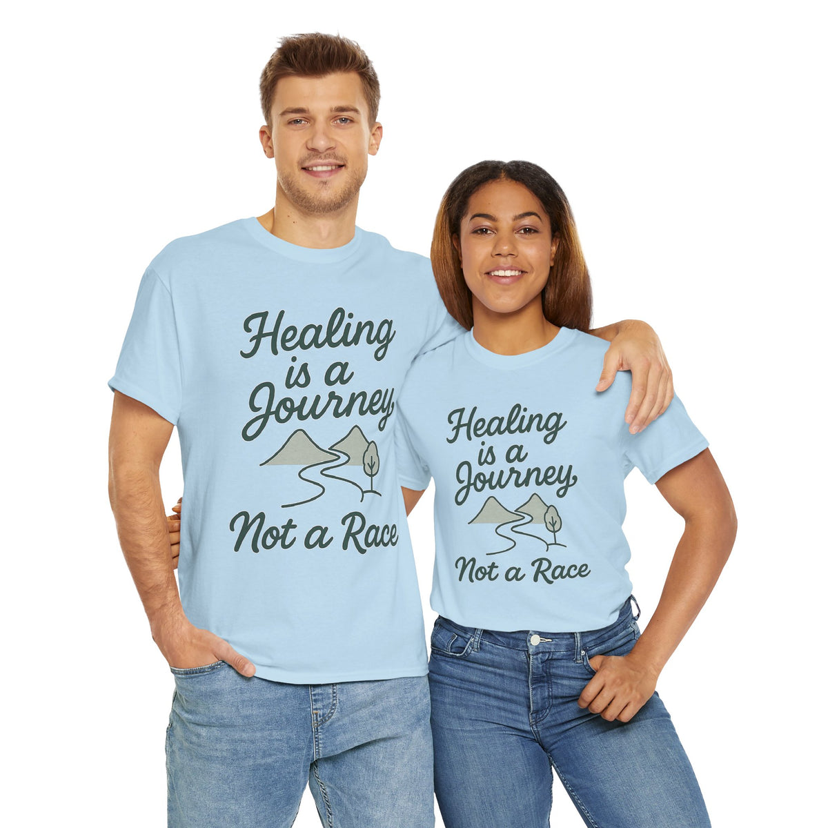 Healing is a Journey, Not a Race, Comfortable, Unisex, Inspirational T-Shirt