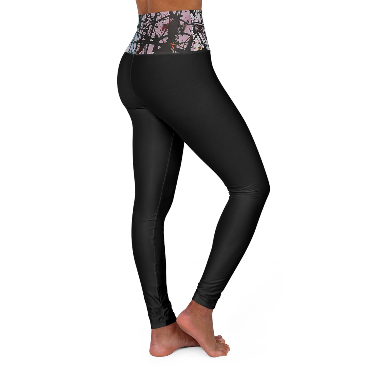 Homage to JP Black High Waisted Yoga Leggings (AOP)