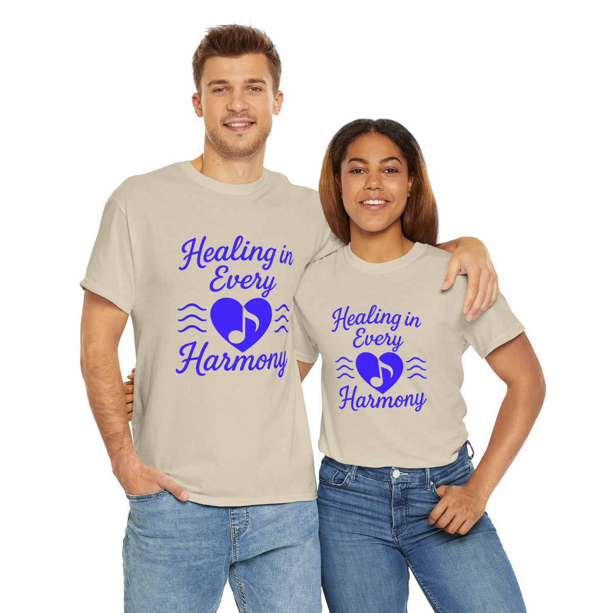 Healing in Every Harmony, Comfortable, Unisex, Heavy Cotton Tee