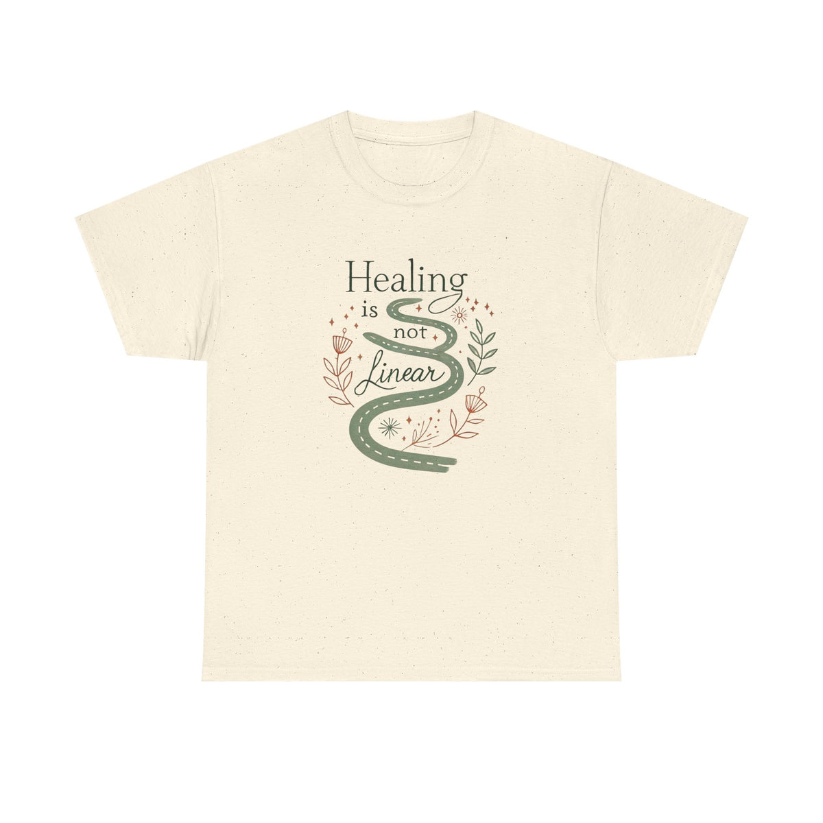 Healing is Not Linear, Comfortable, Unisex Heavy Cotton