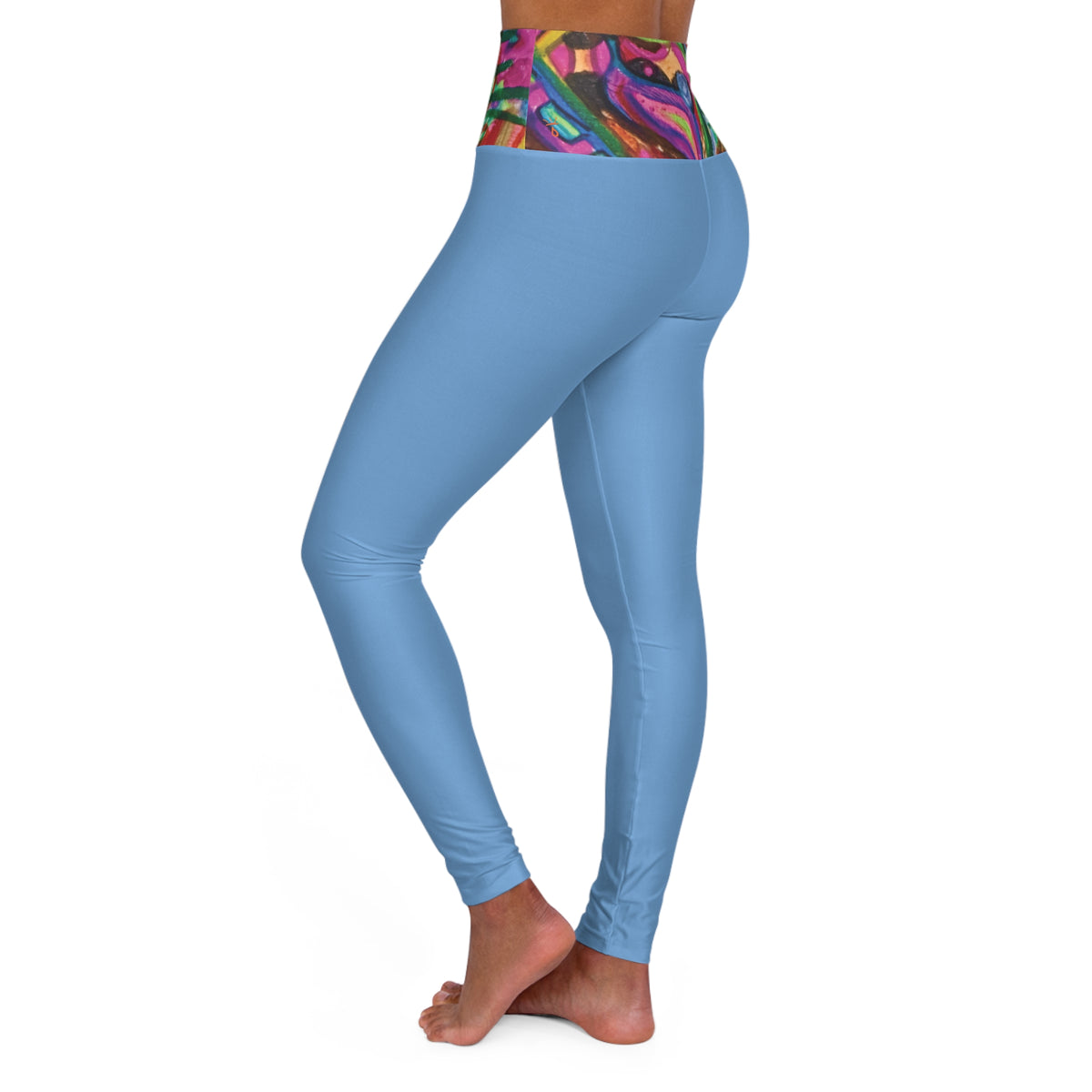 Vortex Blue High Waisted Yoga Leggings (AOP)